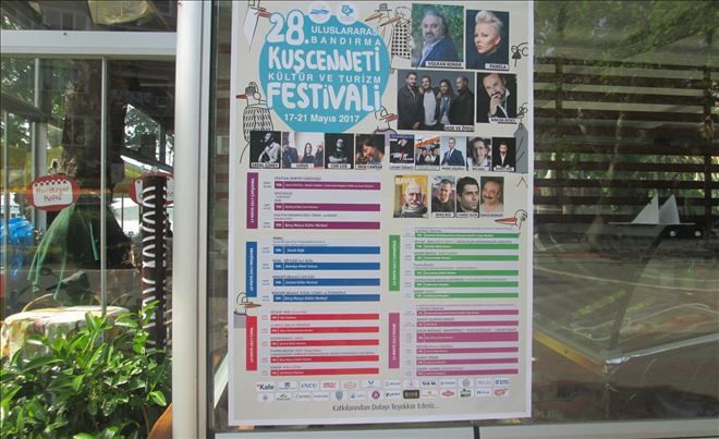 Bandırma Festivali afişleri Erdek´te