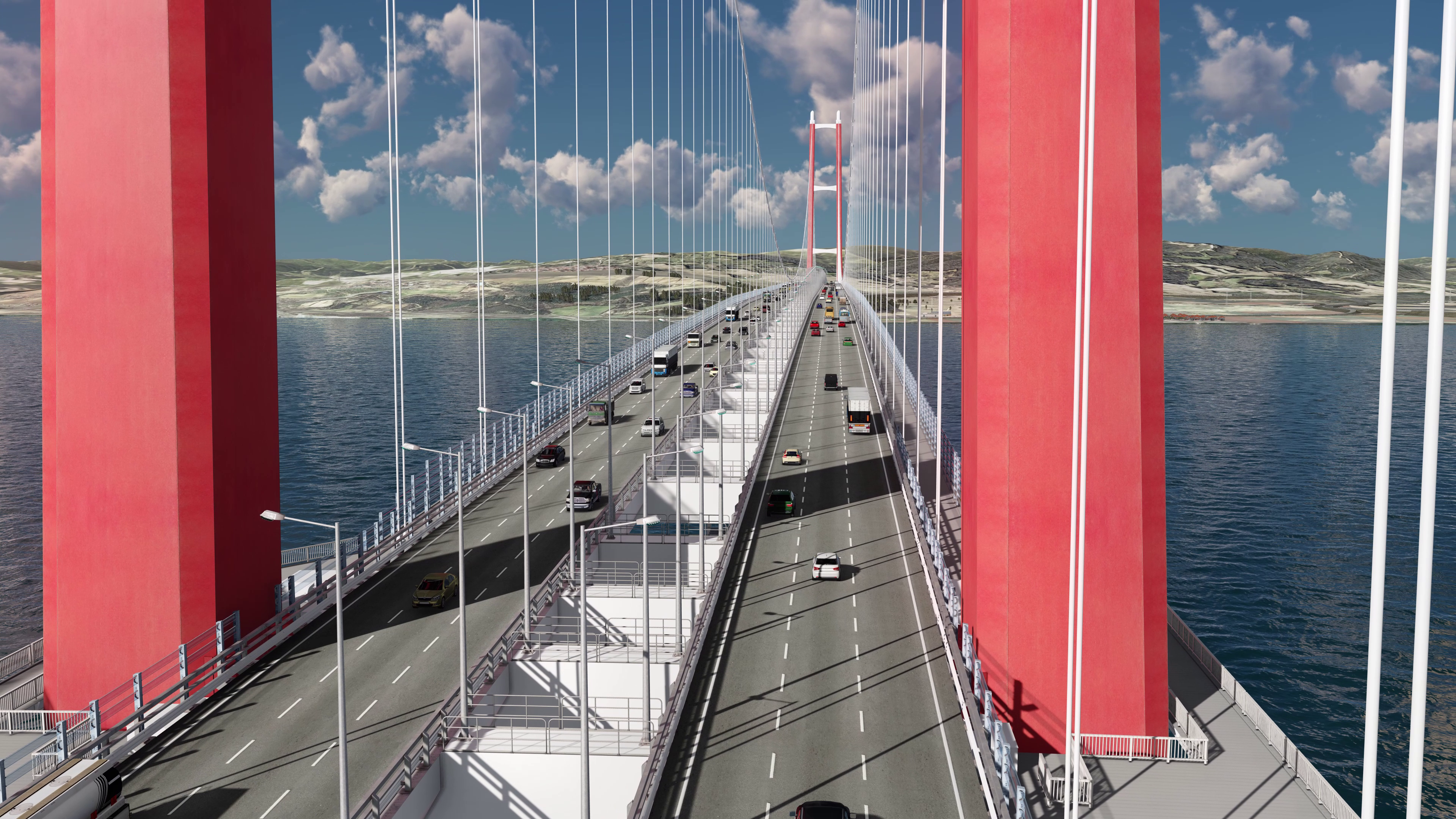 1915 Dünyanın en uzun orta açıklıklı asma köprüsü olacak 