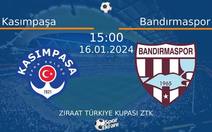Kasımpaşa-Bandırmaspor maçı 16 Ocak’ta