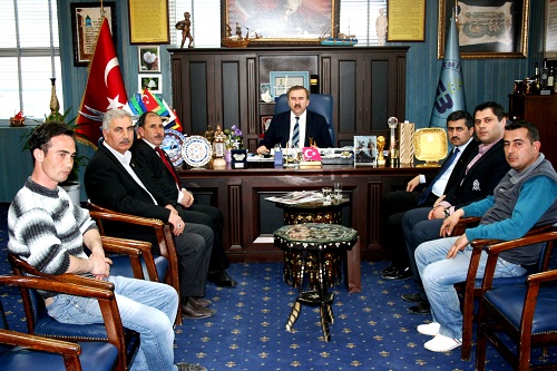 AKP ilçe başkanlığından, Belediye başkanlığına ziyaret