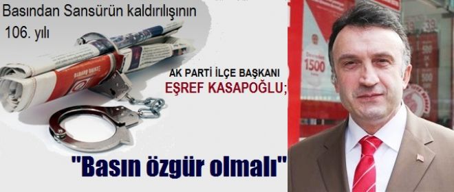 AK Parti Başkanı Kasapoğlu;