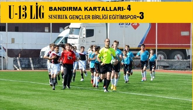 U-13 lig´de Bandırma Kartalları, Eğitimspor´a fırsat tanımadı.