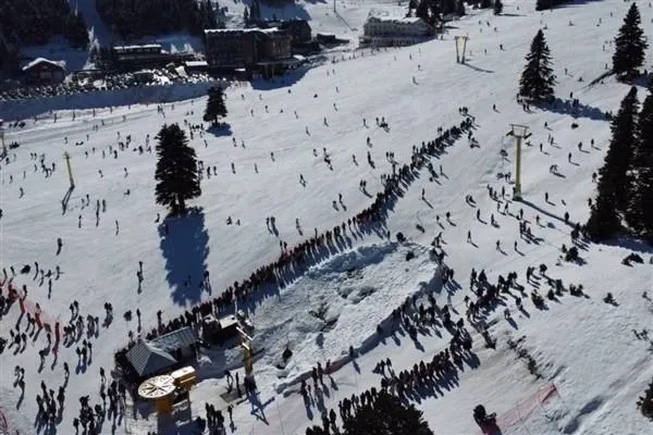 Uludağ doldu, taştı...