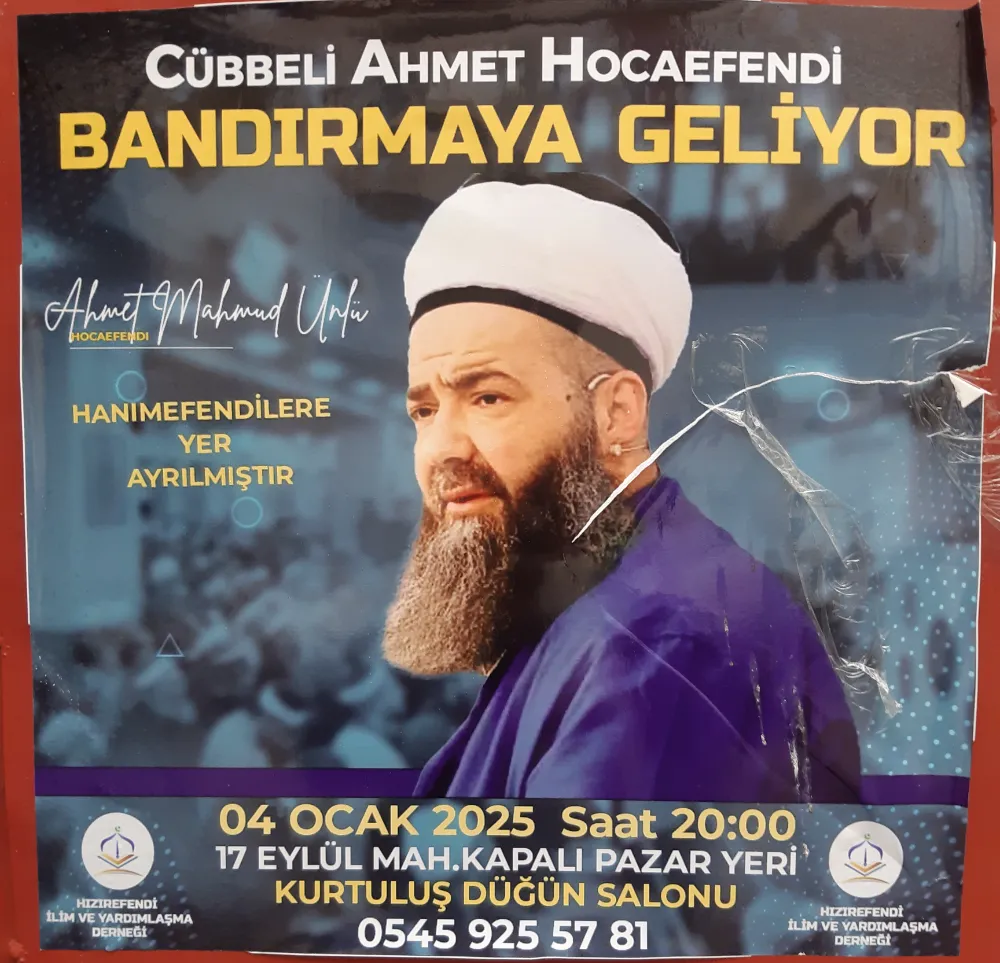 “Cübbeli Ahmet” Bandırma’ya geliyor