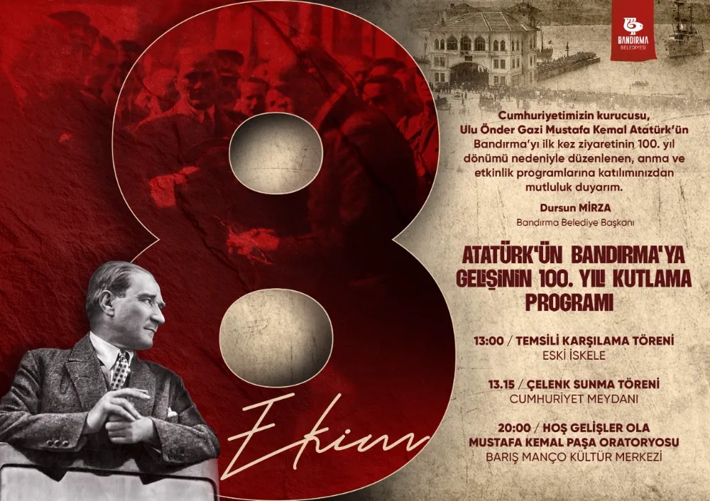 Bandırma  ATAsını karşılıyor