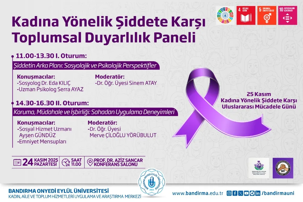 “Kadına Yönelik Şiddete Karşı Toplumsal Duyarlılık Paneli” Düzenleniyor