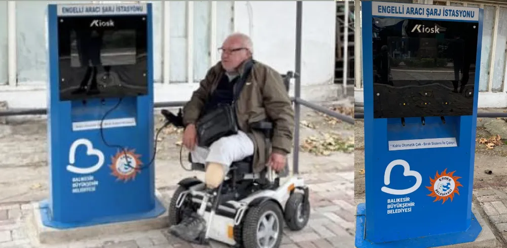 Erdek’te engelli aracı şarj istasyonu