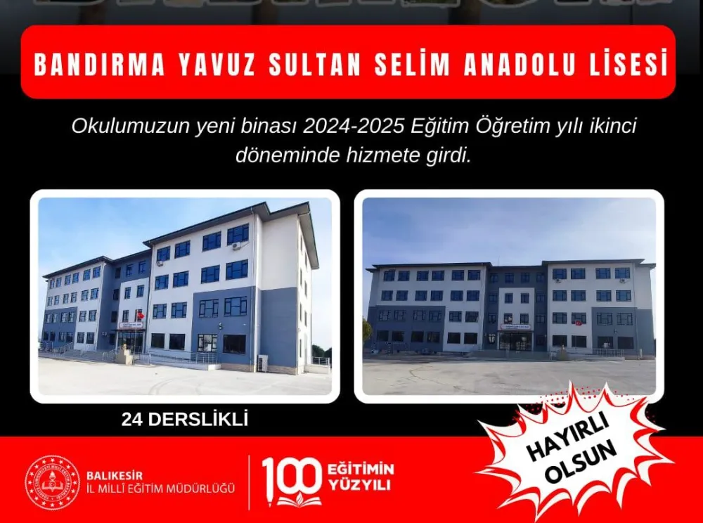 Yavuz Sultan Selim Anadolu Lisesi Yeni Binasında 