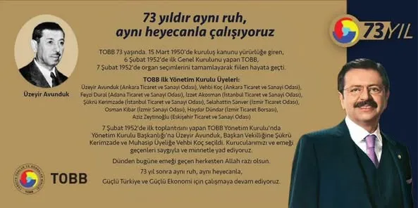 TOBB 73 yaşında!
