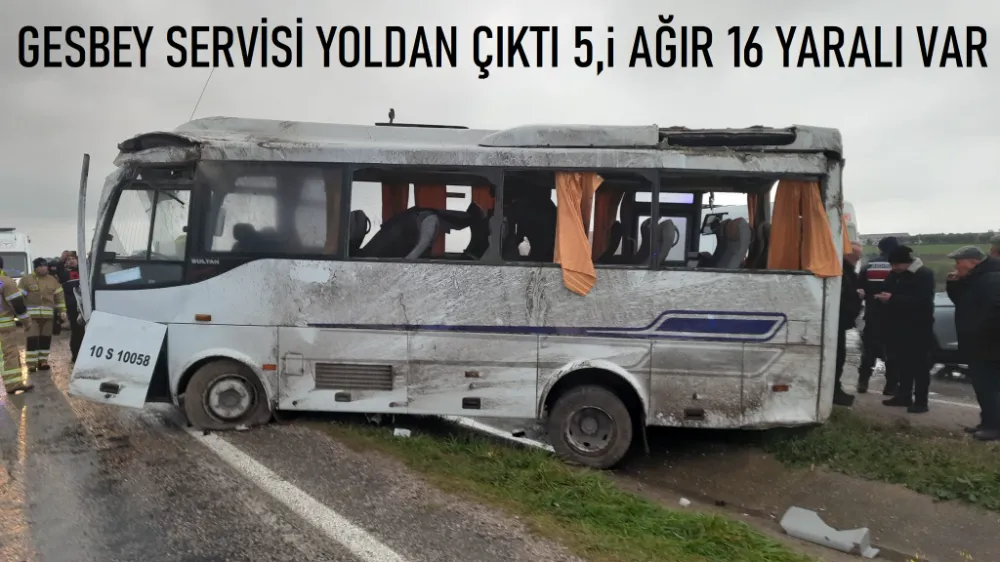 OSB yolunda servis kazası