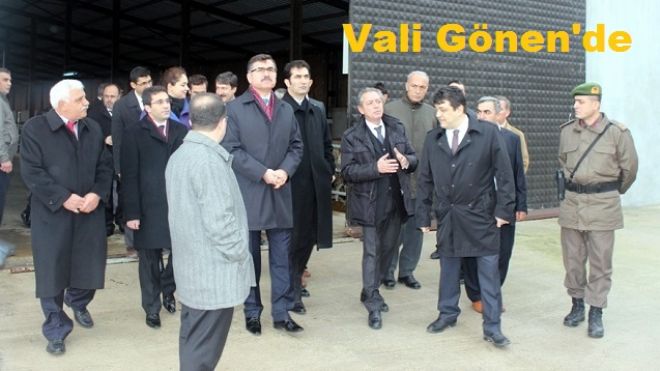 Vali`den Gönen ziyareti